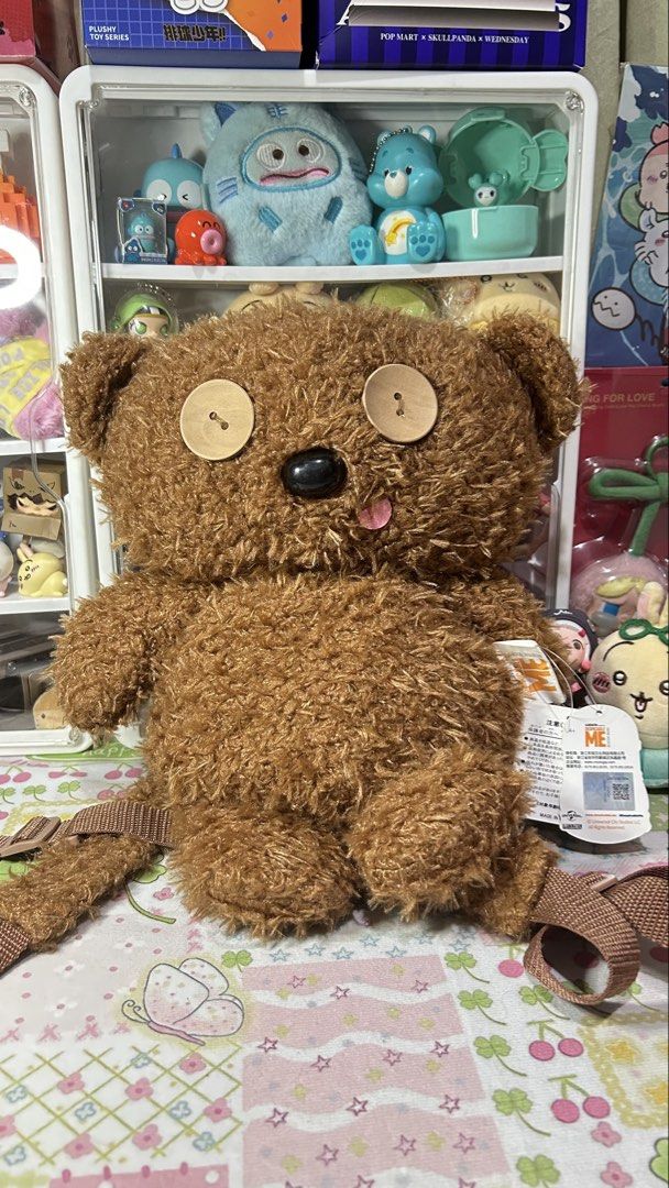 Tim bear plush bag from Universal Studios (Category: Backpacks) located in Manila. Submitted by yume_artsss (Listing ID 1468330876, Image 1). Description: Brand new with tag, please see the attached photos. No issues as seen on the pictures. Can provide video upon request.