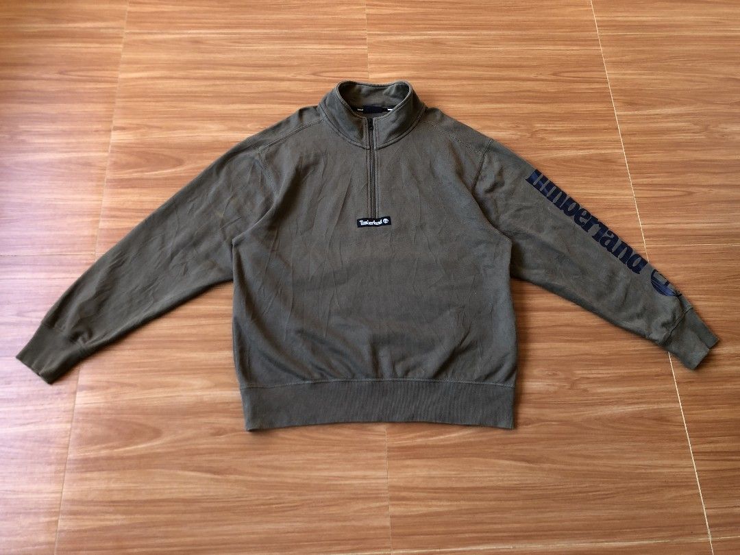 TIMBERLAND HALFZIP JACKET (Category: Coats, Jackets and Outerwear) located in Baybay. Submitted by dathrifted (Listing ID 1468360668, Image 1). Description: TIMBERLAND HALFZIP SWEATER XL ON TAG Width- 25 Length- 30 VERY GOOD CONDITION HONEST ISSUE: pinhole & faded part (see last 2 pictures).