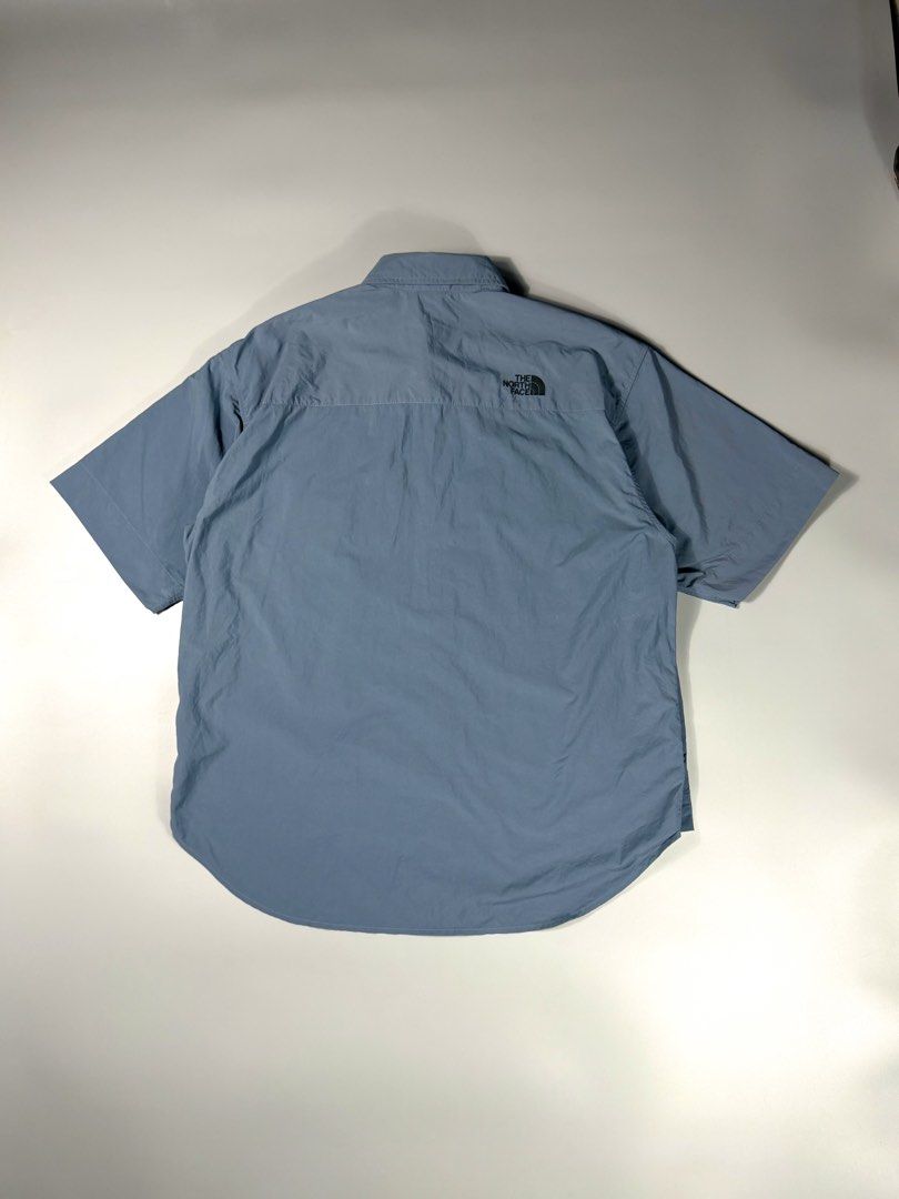 TNF Nylon MultiPocket Button-Up S/S Polo (Category: Shirts) located in Manila. Submitted by whowearsstreetwear (Listing ID 1468458722, Image 2). Description: TNF UE ‘24 Collection Nylon MultiPocket Button-Up S/S Polo (Authentic) - Size: Large fit (measurements in inches) W - 24.5 L - 30 Condition: Excellent - As New Flaw/s: none + shipping fee Location: Manila (Near UST).