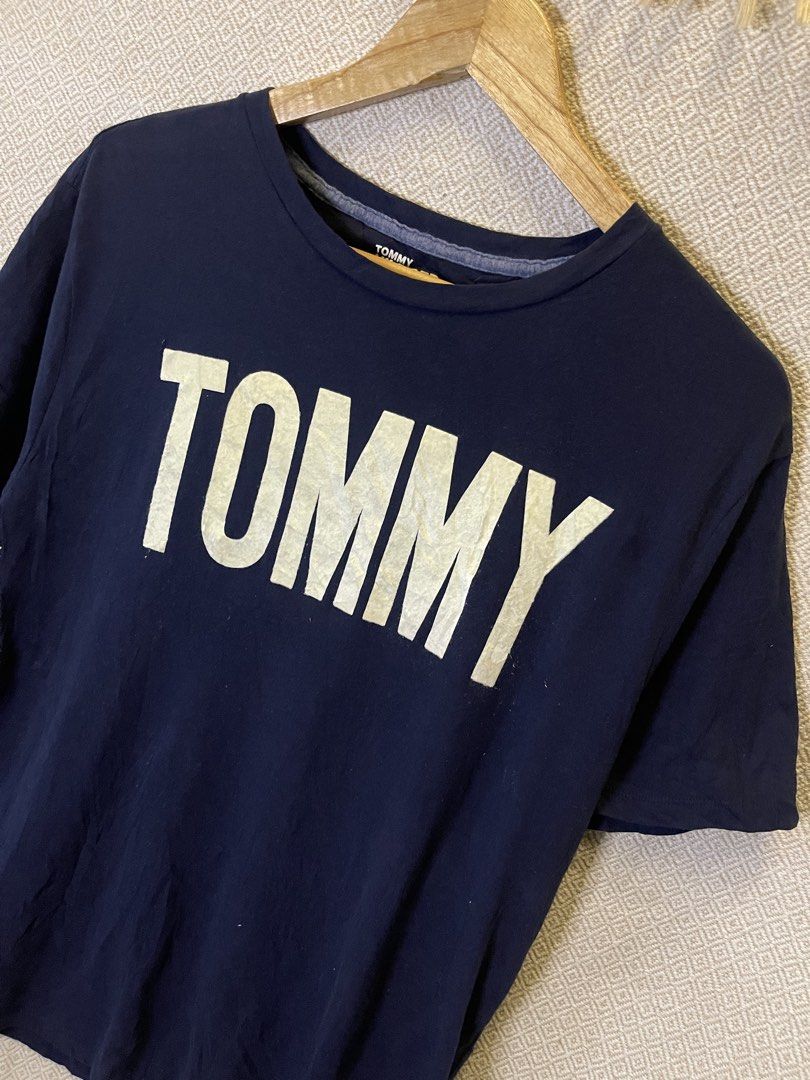 Tommy hilfiger script tee (Category: Tshirts & Polo Shirts ) located in Manila. Submitted by hypestock_mnl (Listing ID 1468308459, Image 2). Description: - stylish - perfect for casual wear - great fit - in good condition - minimal signs of usage - 9/10 - money worth! - see pics for details/issue.