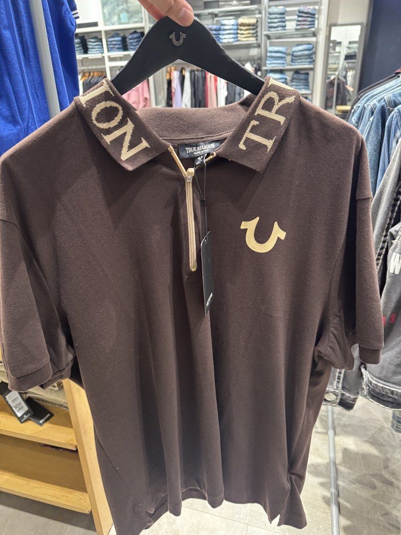 True Religion Half zip Polo Shirt (Category: Formal Shirts) located in Manila. Submitted by freemanwsi (Listing ID 1468356333, Image 1). Description: Complete with paper bag PHP5000 na lang from SRP PHP7500.