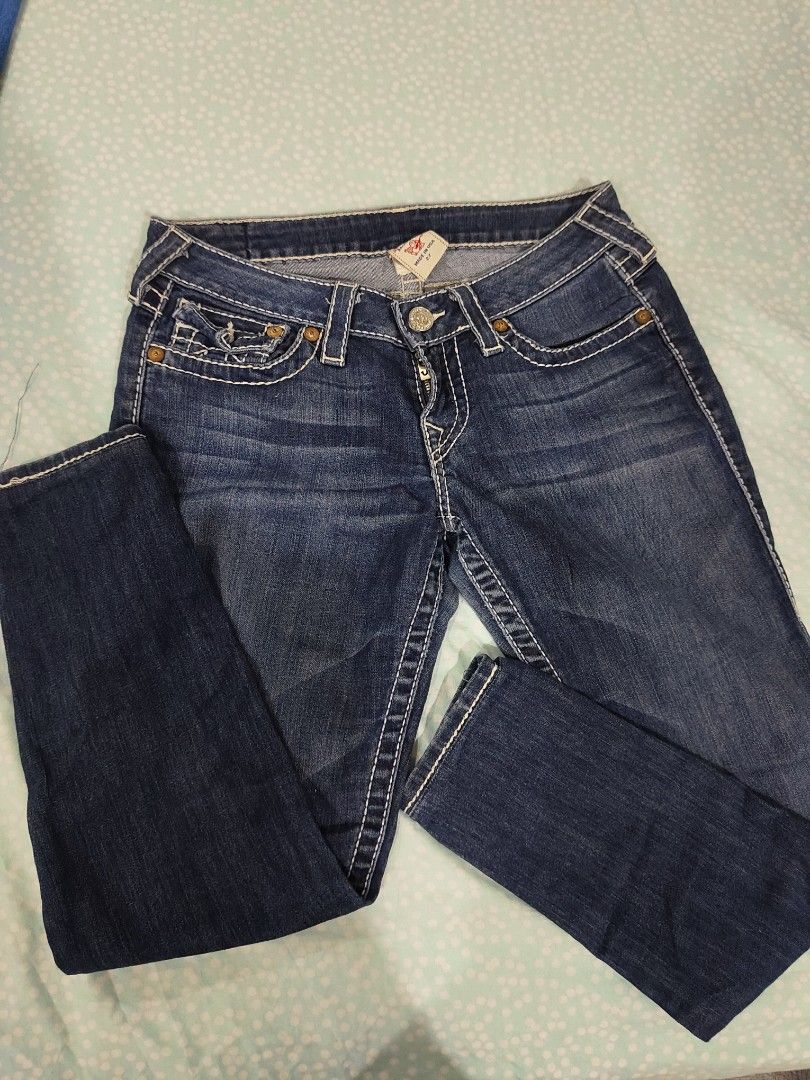 True Religion woman size 27 (Category: Jeans) located in Zamboanga. Submitted by ckealia (Listing ID 1468493064, Image 1). Description: good used condition no flaws like new woman size 27 can fit 29 length 34 inches low waist.