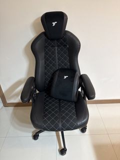 T Racing Black Gaming Chair Ergonomic Office Chair, Furniture & Home ...