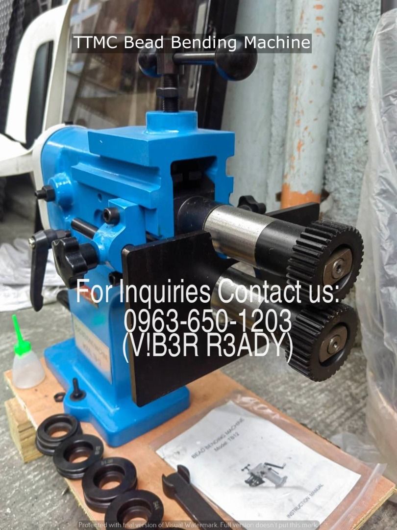 TTMC Bead Bending Machine Specs: TB-12 (Category: Other Home Furniture) located in Manila. Submitted by ramoseliza33488 (Listing ID 1468355629, Image 1). Description: .