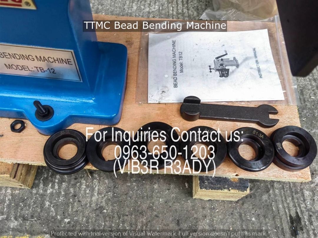 TTMC Bead Bending Machine Specs: TB-12 (Category: Other Home Furniture) located in Manila. Submitted by ramoseliza33488 (Listing ID 1468355629, Image 2). Description: .