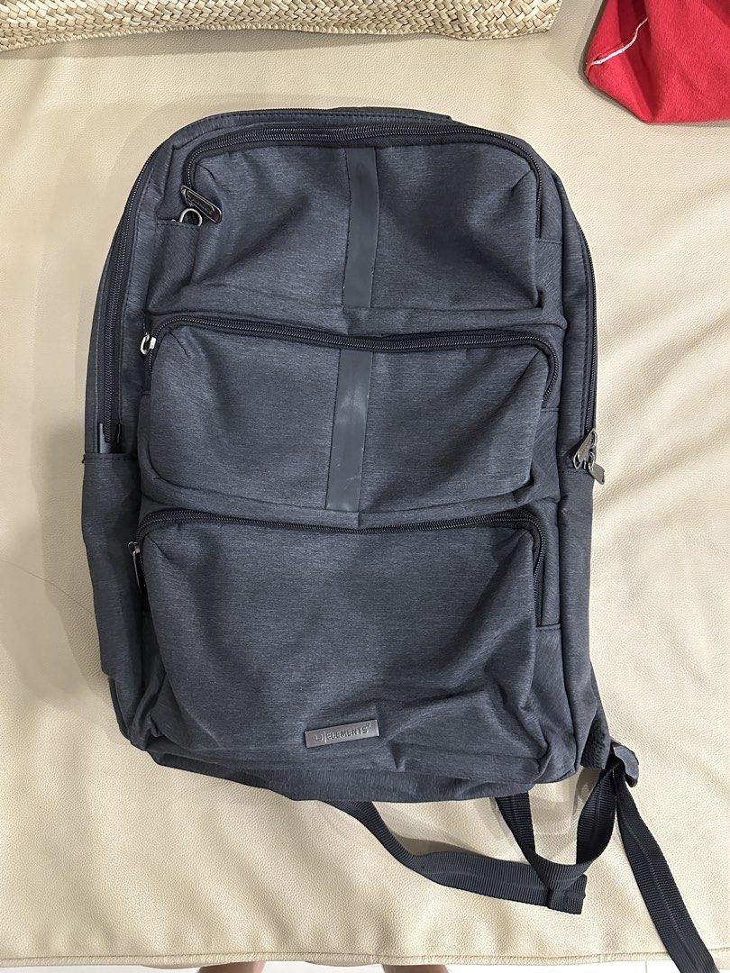 U Elements Backpack (Category: Backpacks) located in Mandaluyong City. Submitted by jokrm (Listing ID 1468313797, Image 1). Description: Color: Dark grey Material: Durable fabric suitable for daily use Compartments: Multiple zipped pockets on the front Perfect for office bag as this bag has a built-in lock No issues .
