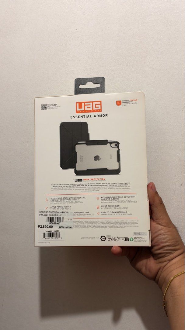 UAG Essential Armor for iPad mini (Category: Cases & Sleeves) located in Taguig. Submitted by appweard (Listing ID 1468295469, Image 2). Description: Selling UAG Essential Armor Case for iPad mini Used only for 1 week but moved to Moft Dynamic Folio Still looks new and in pristine condition Php 1,499,00 only The Essential Armor case. Crafted with a featherlight co-molded construction and a slim profile, this case offers superior strength without 