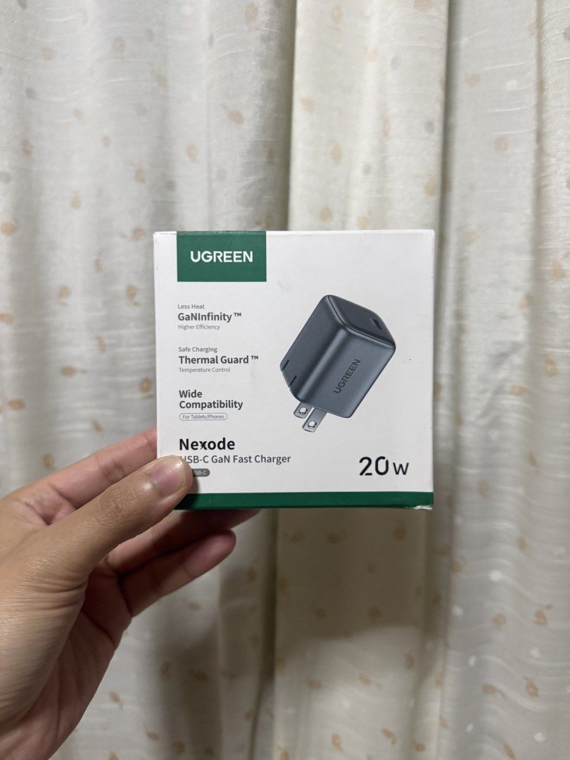 UGREEN USB-C Fast Charger (Category: Chargers & Cables) located in Pasig City. Submitted by nicolexmolina (Listing ID 1468376151, Image 1). Description: RFS: Bought the wrong item, di na work sa type C-Type C chord -Opened the box and item just to check :( - See last photo for the original price -Ordered from the Official UGreen Orange App.