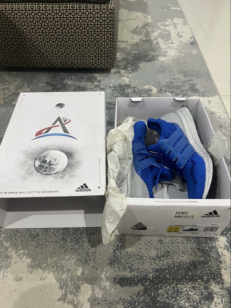 Ultraboost DNA 5 NASA Collab (Category: Casual Shoes) located in Paranaque City. Submitted by sorajapanluxshoppe (Listing ID 1468491201, Image 2). Description: Ultraboost NASA Collab new, unused my husband never used it rfs: downsizing.