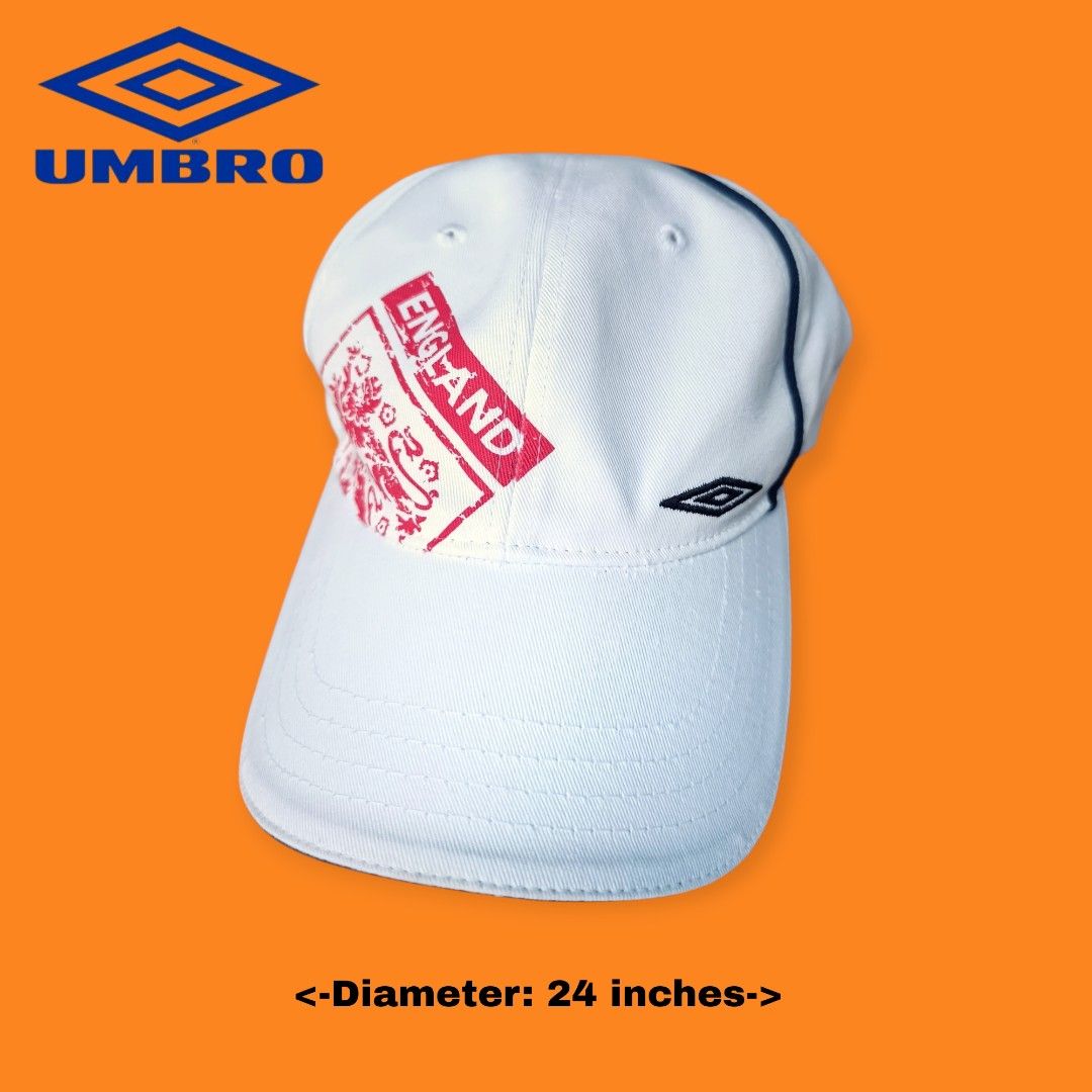 UMBRO Team England White Graphic Design Cap (Category: Caps & Hats) located in Bacoor. Submitted by nineties_kid (Listing ID 1468378796, Image 1). Description: <==• UMBRO Team England White Graphic Design Cap *Size: XL- 7 ⅝ *24 Inches diameter ___________ ▶LBC Cash on Pick-up (C.O.P) Offer nation-wide delivery, as long as there is an LBC branch near your area. ▶LBC C.O.D ▶Lalamove. ▶J&T Regular Delivery only. ▶Meet-up: Bacoor Area or Mandaluyong/