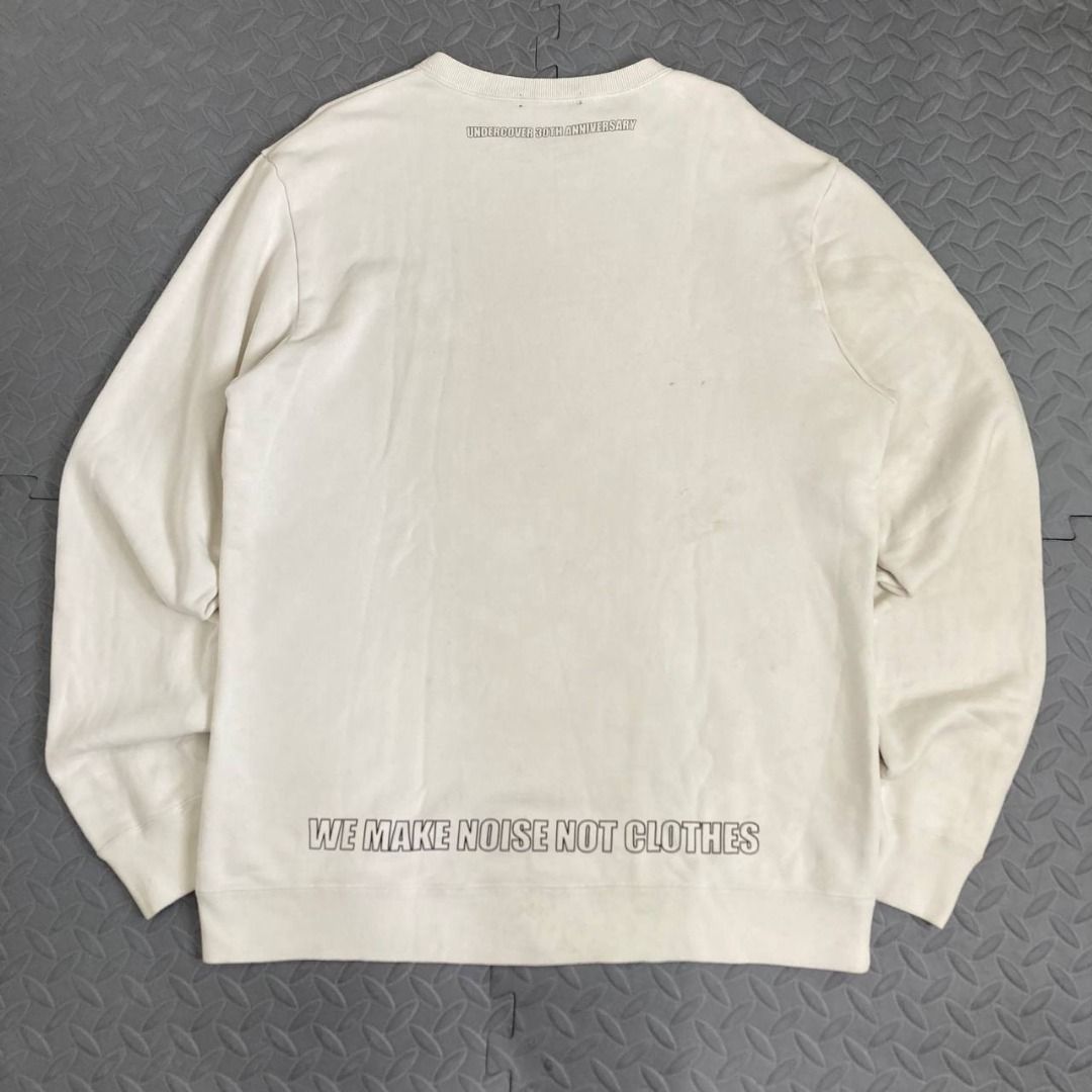 Undercover – 30th Anniversary "U/Scab” Logo Sweatshirt (Category: Sleep and Loungewear) located in Quezon City. Submitted by archived.g (Listing ID 1468309444, Image 3). Description: Undercover – 30th Anniversary "U/Scab” Logo Sweatshirt - Brand: Undercover Made in: Japan Year: 2020 Material: Cotton Color: White Size on tag: 5 Measurements (laid flat) Shoulders: 20.5" Sleeves: 28” Width: 22.5“ Hem: 22" Length: 30” Color rating: 8.5/10 Condition o