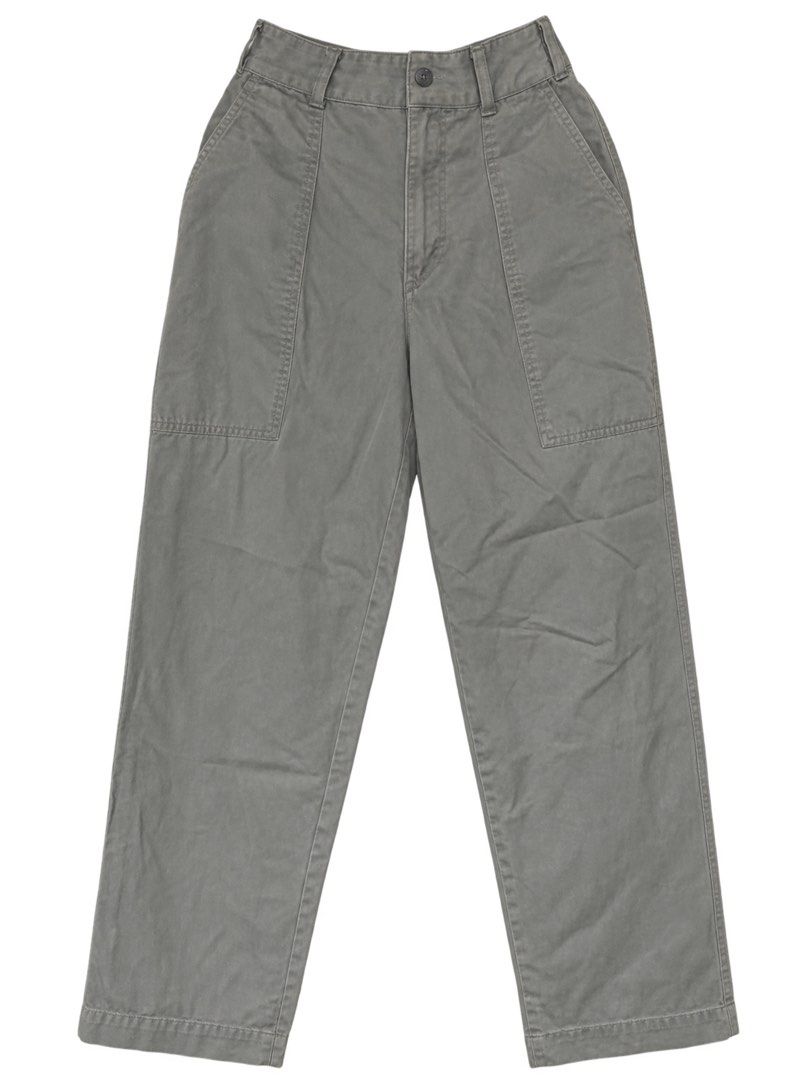 Uniqlo U Baker Pants (Category: Other Bottoms) located in Quezon City. Submitted by somedaze (Listing ID 1468317481, Image 1). Description: 🪩 PLEASE READ EVERYTHING FIRST 🪩 Uniqlo U Baker Pants Color: Gray Waist: 12 INCHES LAID FLAT ON TAPE MEASURE (58cm on tag but more of a 24”) Length: 36.5 INCHES Rise: 12 INCHES With snap button at the back to make it tighter PAYMENT: GCASH ONLY.