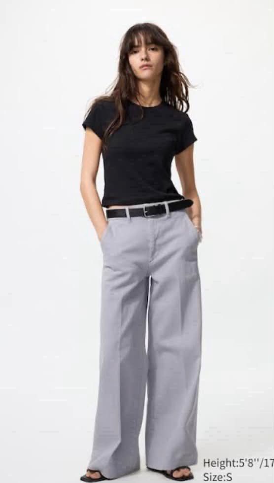 Uniqlo Wide Trouser Jeans (Category: Jeans) located in Manila. Submitted by cleverfish.1bc1b9 (Listing ID 1468383406, Image 2). Description: For Sale Uniqlo Wide Trouser Jeans Color: Grey Size:Medium 26-29 Excellent condition Used Once Selling it for low price RFS: Wrong size.