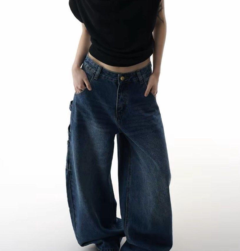 Unisex baggy jeans (Category: Jeans) located in Santa Rosa. Submitted by dailyjane (Listing ID 1468462896, Image 1). Description: Large on Tag Size 26-28 Length 40-41 FREE SHIPPING.