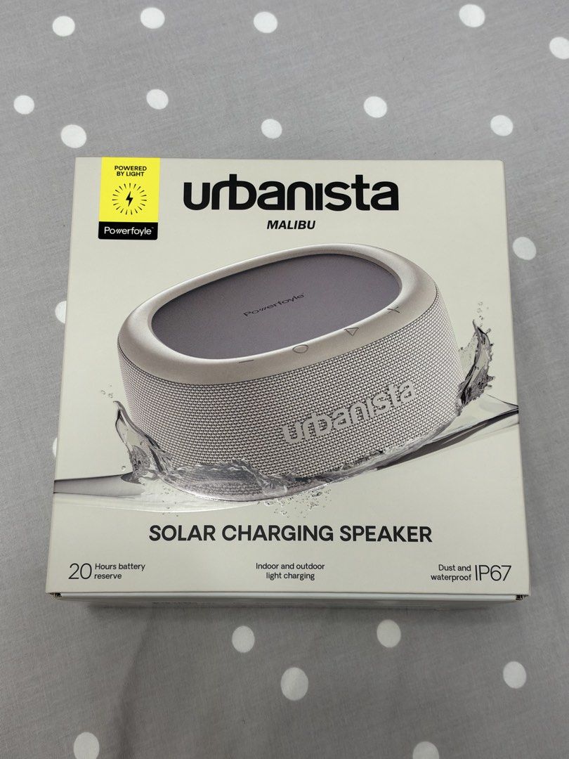 Urbanista Solar Charging Speaker (Category: Other Mobile & Gadget Accessories) located in Taguig. Submitted by tc.shop_ (Listing ID 1468460501, Image 1). Description: BRAND NEW & SEALED! Price is negotiable Original Price: ₱8,990.