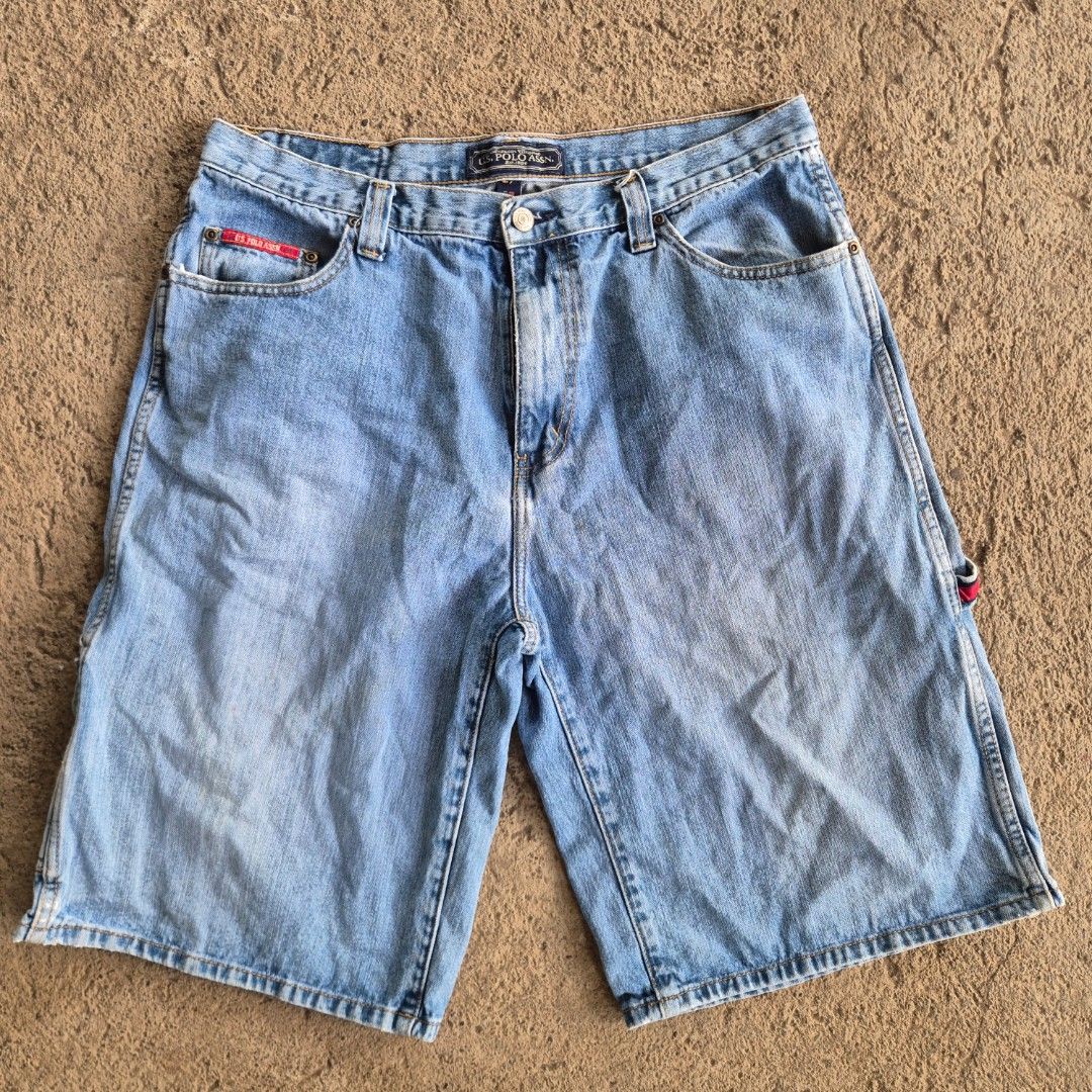 U.S. Polo Assn. Y2K Carpenter Jorts (Category: Shorts) located in General Santos City (Dadiangas). Submitted by madeby.ryb (Listing ID 1468453078, Image 1). Description: •Authentic U.S. Polo Assn. •Baggy relaxed fit × Carpenter style • Size: Waiste 36 × Lenght 32 •Light faded wash × Classic Y2K vibe •Good condition — all goods.