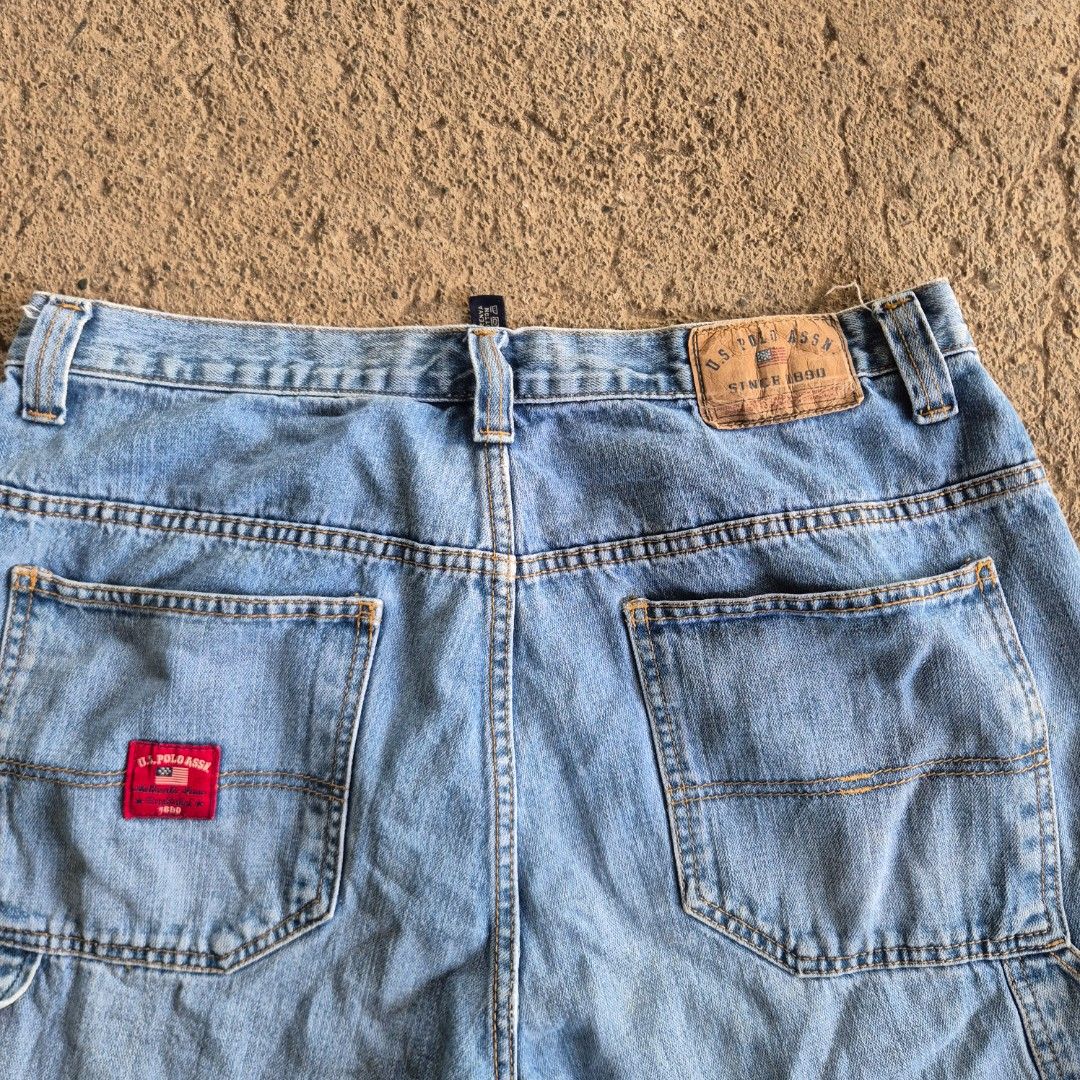 U.S. Polo Assn. Y2K Carpenter Jorts (Category: Shorts) located in General Santos City (Dadiangas). Submitted by madeby.ryb (Listing ID 1468453078, Image 3). Description: •Authentic U.S. Polo Assn. •Baggy relaxed fit × Carpenter style • Size: Waiste 36 × Lenght 32 •Light faded wash × Classic Y2K vibe •Good condition — all goods.