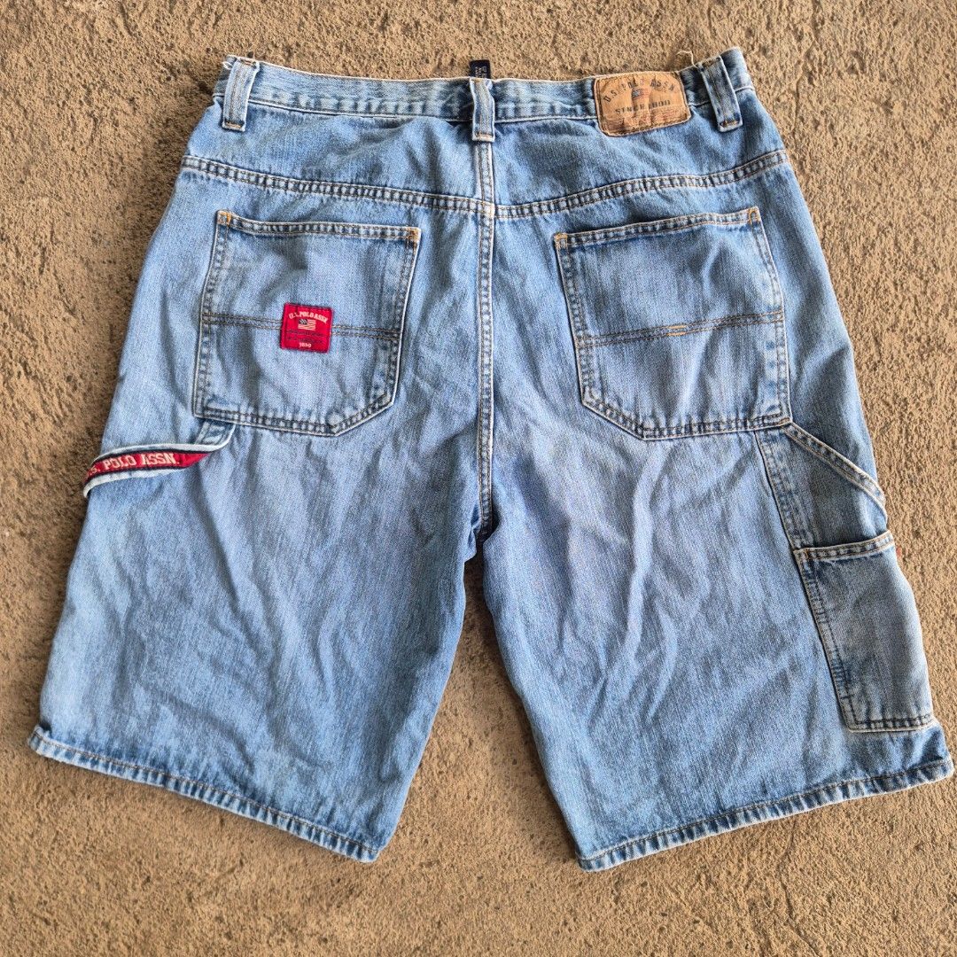 U.S. Polo Assn. Y2K Carpenter Jorts (Category: Shorts) located in General Santos City (Dadiangas). Submitted by madeby.ryb (Listing ID 1468453078, Image 2). Description: •Authentic U.S. Polo Assn. •Baggy relaxed fit × Carpenter style • Size: Waiste 36 × Lenght 32 •Light faded wash × Classic Y2K vibe •Good condition — all goods.