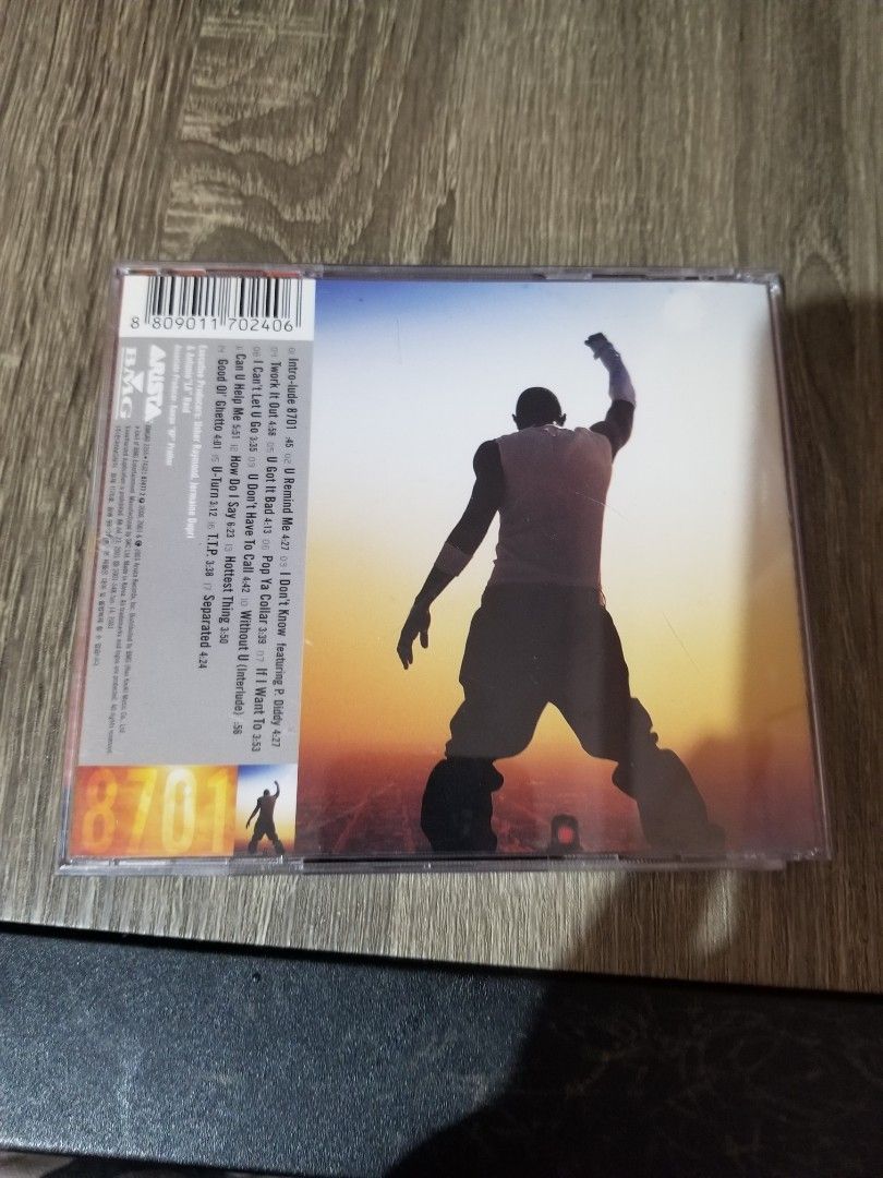 Usher 8701 Album Audio CD (Category: CDs & DVDs) located in Paranaque City. Submitted by m4rkjulius07672 (Listing ID 1468350999, Image 2). Description: - Artist & Album: Usher - 8701 - Format: Audio CD in standard jewel case - Hit Tracks: Includes 'U Remind Me', 'U Got It Bad', and 'U Don't Have To Call' - Condition: Disc and booklet included; case shows minor wear from storage - Perfect for R&B music collectors price - 800/8h issue - broken case