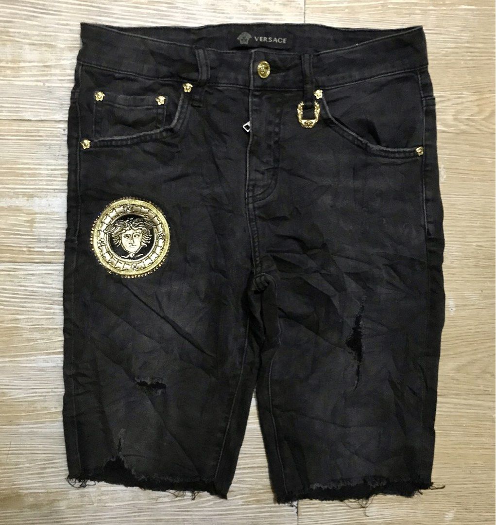Versace Denim Short (Category: Shorts) located in Angeles City. Submitted by bashthriftstuff123 (Listing ID 1468402999, Image 1). Description: Versace Denim Short Size 29-30 Length 19.5 Verygood condi 499 + ship.