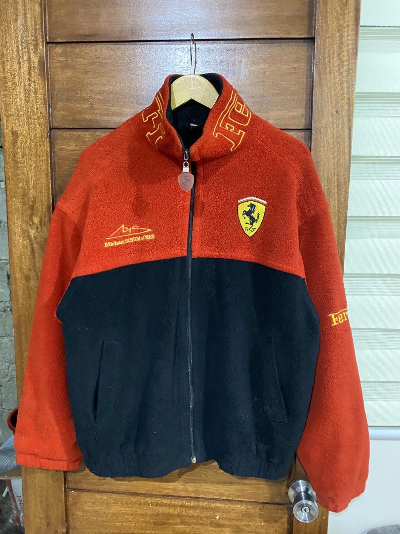 Vi tage Ferrari Fleece Jacket (Category: Coats, Jackets and Outerwear) located in Davao. Submitted by davecutee (Listing ID 1468395528, Image 1). Description: Vintage Fleece Jacket Ferrari Excellent condition Natambak lang need lang i pagpag Issue Nataya Yung sa may zipper pero working no other issue Size M on Tag Dimension: W 24 L 27.