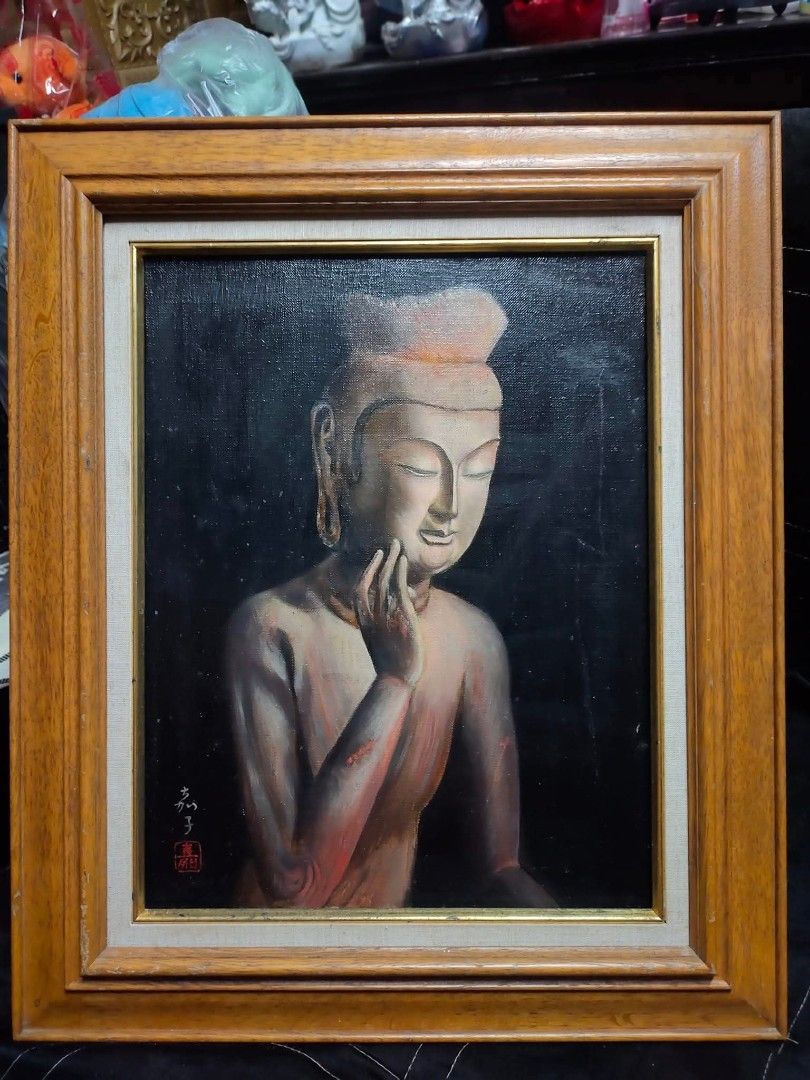 Vintage 1998 Painting (Category: Other Home Decor) located in Mandaluyong City. Submitted by theforgottentreasures (Listing ID 1468380035, Image 3). Description: 18k pesos! 📌 Vintage Painting 1998 Qing Dynasty Painting on Canvass 22 x 19 inches with wooden frame Artist: Chikako (written in japanese) what you see is what you get.