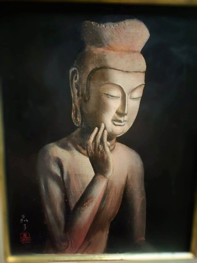 Vintage 1998 Painting (Category: Other Home Decor) located in Mandaluyong City. Submitted by theforgottentreasures (Listing ID 1468380035, Image 2). Description: 18k pesos! 📌 Vintage Painting 1998 Qing Dynasty Painting on Canvass 22 x 19 inches with wooden frame Artist: Chikako (written in japanese) what you see is what you get.