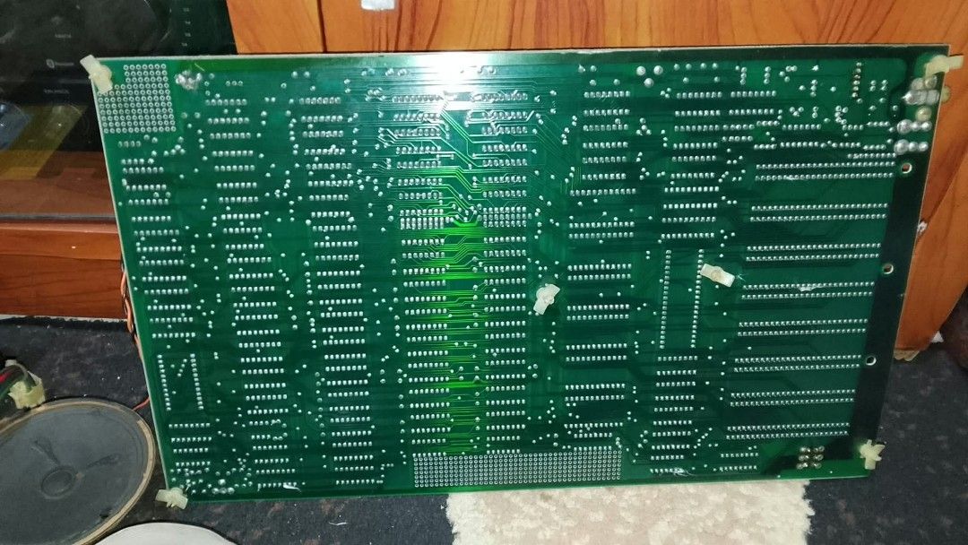 Vintage Apple II clone MADE IN JAPAN (Category: Desktops) located in Manila. Submitted by 1980sbaby (Listing ID 1468305055, Image 3). Description: - Retro computing kit with motherboard made in Japan - Includes keyboard with numeric keypad, power supply, speaker, and extra interface card - Motherboard features multiple expansion slots, IC chips, and labeled ROM, RAM, and I/O sections - Untested vintage hardware - Ideal project for collectors and 