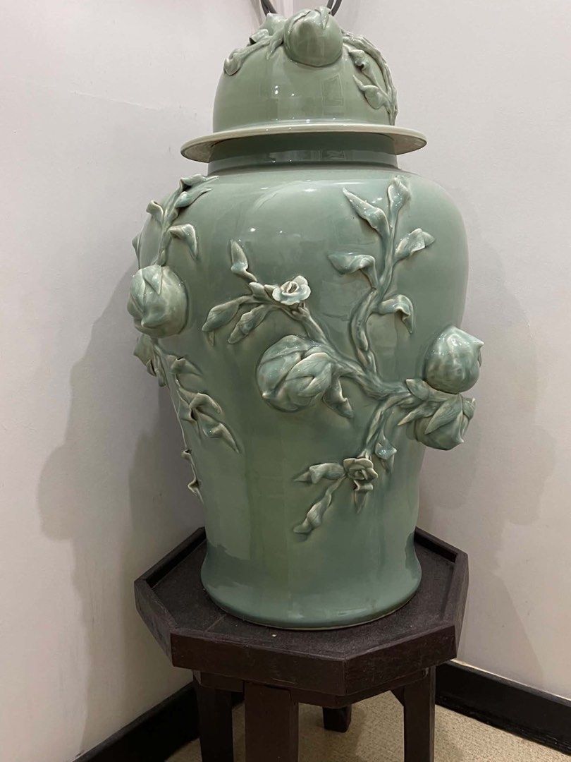 Vintage Celadon Jar (Category: Vintage Collectibles) located in Quezon City. Submitted by jennieymatareb (Listing ID 1468311787, Image 1). Description: vintage celadon jar from china 40 years old Selling it for ₱40,000 Good condition Pick up in QC .