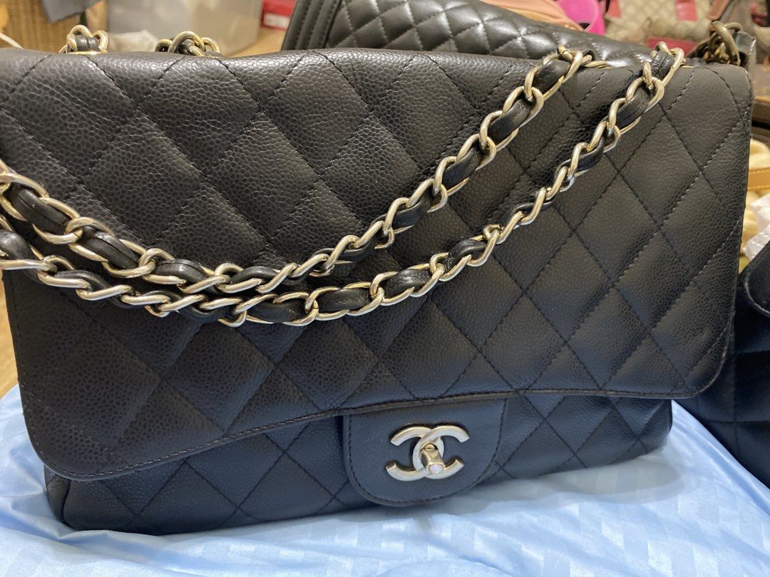 Vintage Chanel Single Flap Bundle (Category: Luxury Bags & Wallets) located in Quezon City. Submitted by jamie_87 (Listing ID 1468332117, Image 3). Description: Vintage Chanel Single Flaps Note: All project bags (someone must be willing to fix these) and I can still lower the price of this bundle if willing to get it right away. Obviously, these leather bags are vintage and with signs of wear (manageable for personal use tho). Condition: * Both b