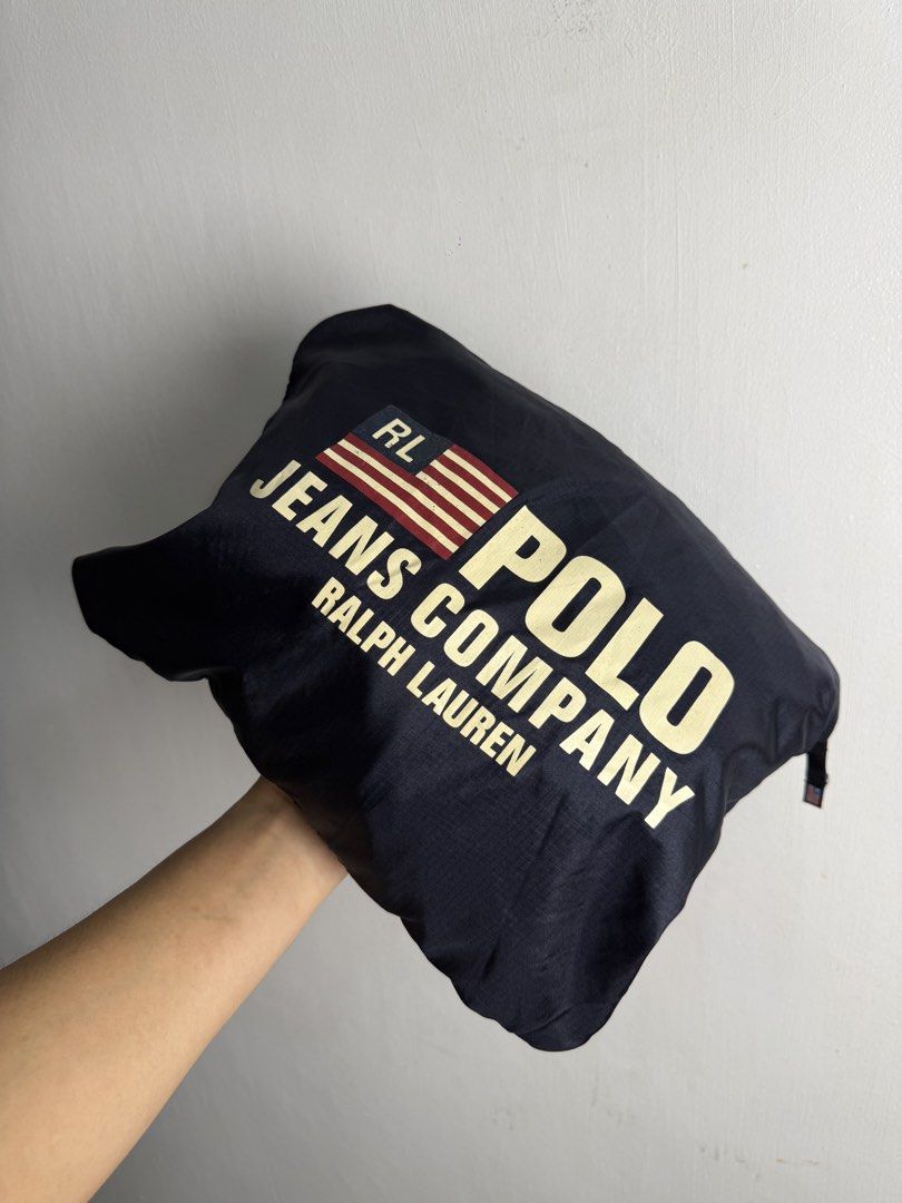 Vintage polo jeans ralph lauren packable jacket (Category: Coats, Jackets and Outerwear) located in Daraga. Submitted by mirandillaadrian (Listing ID 1468400187, Image 2). Description: Authentic 25x30 for hanggang xl Minimal lang sa print pero solid la ng condition Like new pa color rate Solid pa.