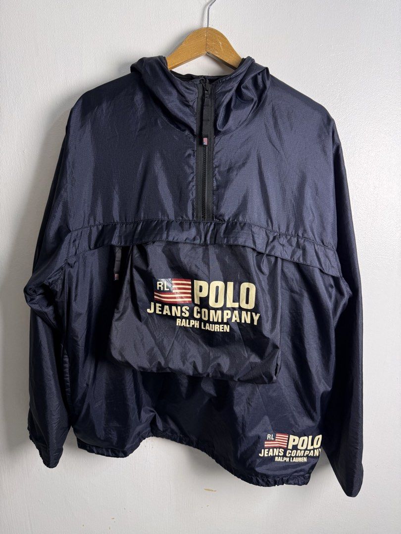 Vintage polo jeans ralph lauren packable jacket (Category: Coats, Jackets and Outerwear) located in Daraga. Submitted by mirandillaadrian (Listing ID 1468400187, Image 3). Description: Authentic 25x30 for hanggang xl Minimal lang sa print pero solid la ng condition Like new pa color rate Solid pa.