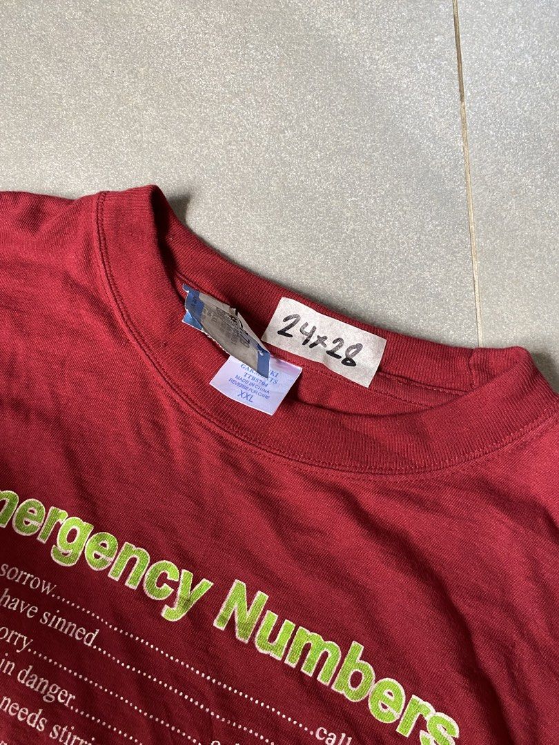 Vintage Religious Tshirt (Category: Tshirts & Polo Shirts ) located in Digos. Submitted by thriftflexph (Listing ID 1468352952, Image 3). Description: Size&Dimes:24/28 Color&Condi:9.5/10 issue:none DM for more information 🫶 Items are all thrifted/Handpicked Can ship nationwide🇵🇭 Add Shipping Fee ✈️🎁.