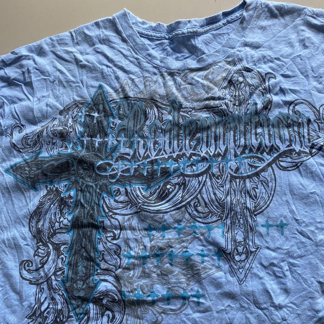 Vintage Y2K Chemistry "Redemption" Graphic Tee (Category: Tshirts & Polo Shirts ) located in Cabuyao City. Submitted by stuffwarsph (Listing ID 1468286562, Image 2). Description: Vintage Y2K Chemistry "Redemption" Graphic Tee XL Width 25 Length 30.5 Good condition Issue may light stain lang sa armpit pero hindi sobrang lala walang pinholes ₱300.