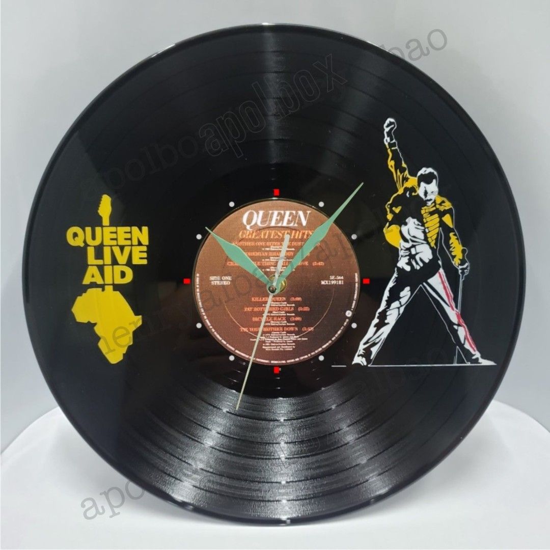 Vinyl Record wall clock (Category: Vintage Collectibles) located in Quezon City. Submitted by apolbox (Listing ID 1468370828, Image 3). Description: For Sale vinyl record wall clock with artist design and label pwedeng pang gift sa tito at tita nasa pic na yung ibang details pwedeng pick up sa malapit lang hindi po sya ready for pick up agad, wala pa kasi sya sa box, order now pick up tomorrow page: apolbox pick up: Galas QC / Carissa 6 SJDM than