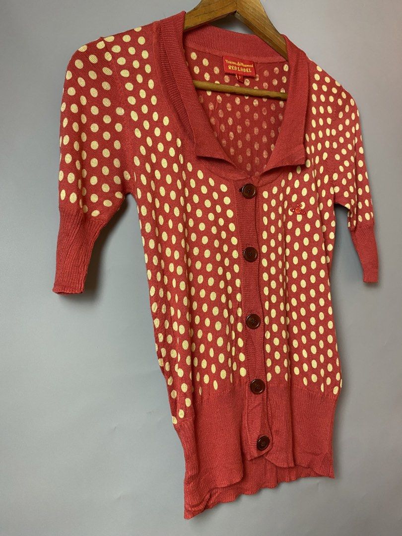 Vivienne Westwood Red Label- Polka (Category: Blouses) located in Quezon City. Submitted by loloyz123 (Listing ID 1468457142, Image 2). Description: Vivienne Westwood Red Label- Polka Condition: Very good Color rate: 9.8/10 Color: Polka/ Red Size: 2 L: 23 W14 inches.