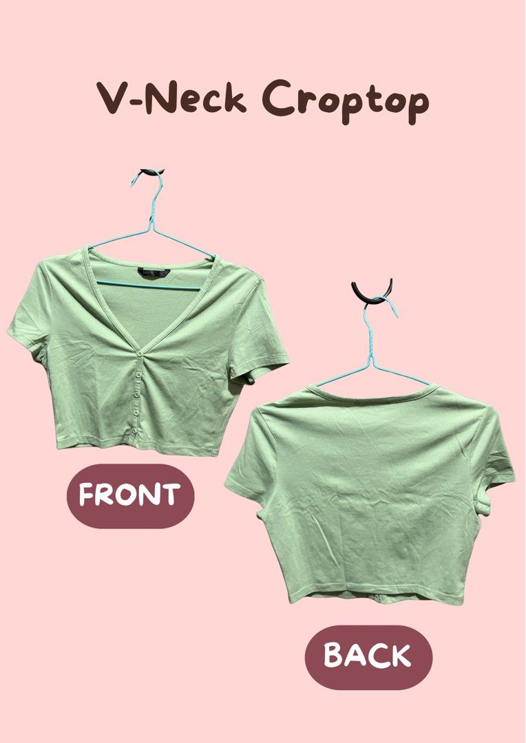 V-neck Croptop (Category: Shirts) located in Manila. Submitted by blairwinter (Listing ID 1468334223, Image 1). Description: .