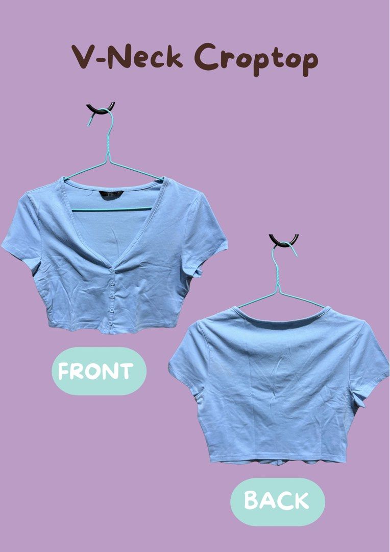 V-Neck Croptop (Category: Shirts) located in Manila. Submitted by blairwinter (Listing ID 1468334348, Image 1). Description: .