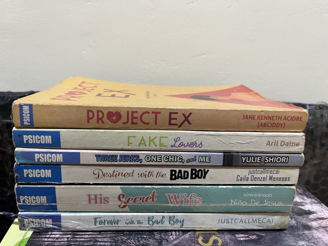 WATTPAD PRELOVED BOOKS (Category: Storybooks) located in Pasig City. Submitted by vantaeh0013 (Listing ID 1468455168, Image 3). Description: pop fictions: - price ranges from ₱50-100 - minimum of ₱150 purchase psicom bundles: - first bundle (3rd slide)- ₱150 - second bundle (4th slide)- ₱150 note: books are preloved, please do expect that there are minor issues. mop: maribank mod: jnt / lalamove loc: pinagbuhatan, pasig .