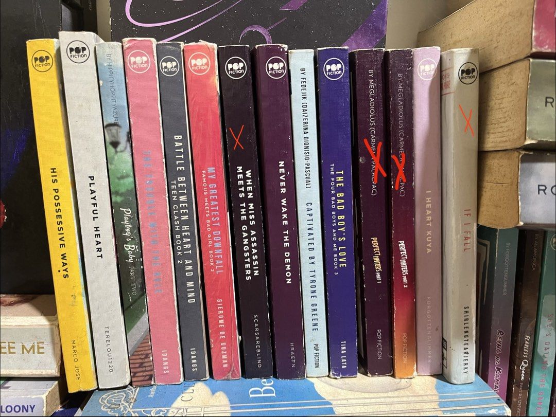 WATTPAD PRELOVED BOOKS (Category: Storybooks) located in Pasig City. Submitted by vantaeh0013 (Listing ID 1468455168, Image 1). Description: pop fictions: - price ranges from ₱50-100 - minimum of ₱150 purchase psicom bundles: - first bundle (3rd slide)- ₱150 - second bundle (4th slide)- ₱150 note: books are preloved, please do expect that there are minor issues. mop: maribank mod: jnt / lalamove loc: pinagbuhatan, pasig .