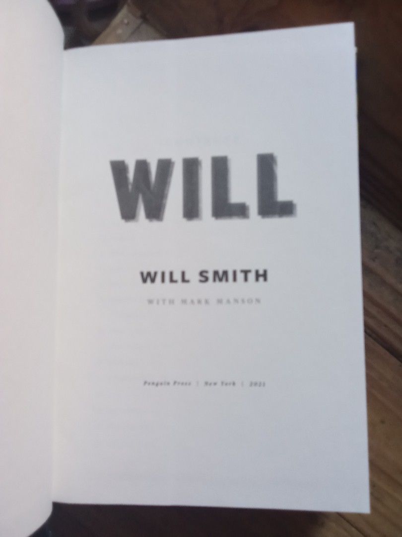 WILL by Will Smith with Mark Manson Hardcover Book (Category: Storybooks) located in Pasig City. Submitted by teebeedeee (Listing ID 1468349553, Image 2). Description: - Title/Author: Will by Will Smith with Mark Manson - Format: Hardcover memoir with colorful graffiti art dust jacket - Publisher: Penguin Press, New York (2021) - ISBN: 978-1-9848-7792-5 - Features: Includes black & white photo sections inside - Condition: Read once, clean pages, 