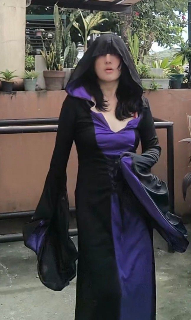 Witch/ Vampire/Ghotic/ Medieval Costume (Category: Dresses) located in Marikina City. Submitted by alecfordy (Listing ID 1468398763, Image 2). Description: Witch/Vampire/Gothic) Medieval Halloween Costume Medium Body adjustable front 17 inches shoulder 18 inches width 54 inches length.