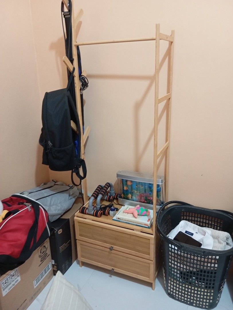 Wooden Cabinet / Clothes Rack (Category: Shelves, Cabinets & Racks) located in Quezon City. Submitted by lorenzo_yu (Listing ID 1468329407, Image 1). Description: .