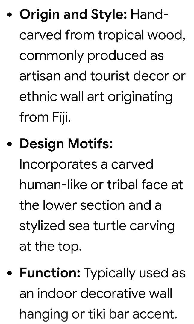 Wooden Mask Tribal face (Category: Wall Decor) located in Las Pinas. Submitted by bethany1965 (Listing ID 1468350937, Image 2). Description: Wooden wall decor mask From Japan P1900 #tiki #homedecor #teamkahoy.
