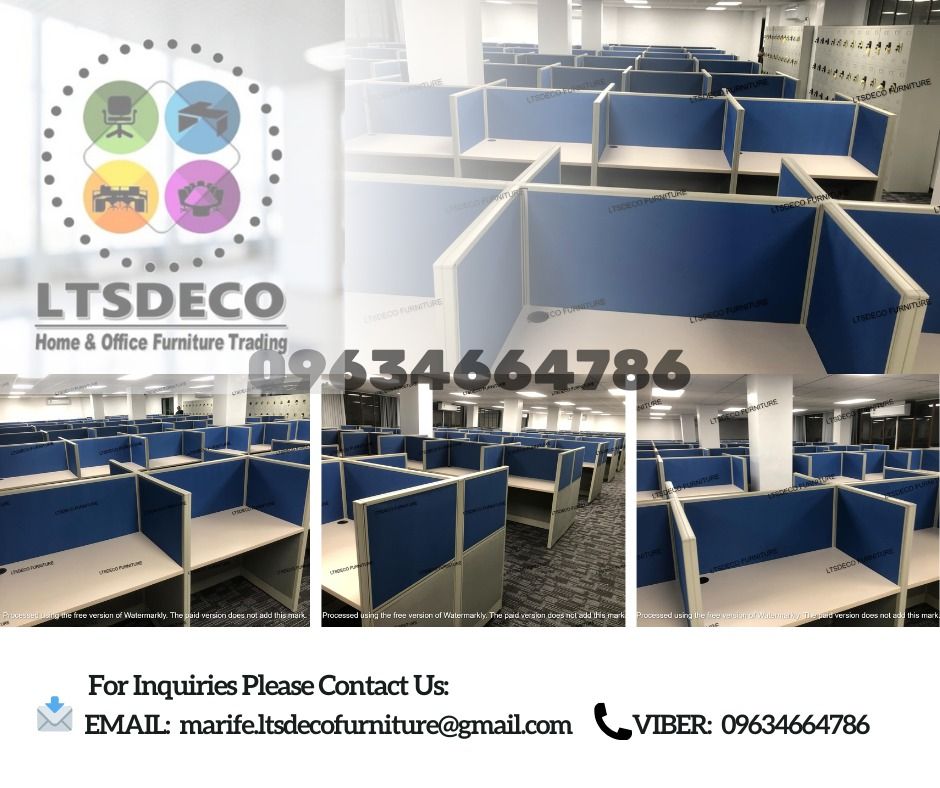 workstation table customized office partition furnitures (Category: Office Furniture & Fixtures) located in Caloocan City. Submitted by cheska.ltsdeco (Listing ID 1468351142, Image 2). Description: 👉Are you looking for WORKSTATION, MODULAR CUBICLES OFFICE PARTITION, and OFFICE FURNITURE SUPPLIER? LTSDECO Furniture, is direct supplier, manufacturer, and trusted provider of high quality, affordable and durable modular office divider partition, hom