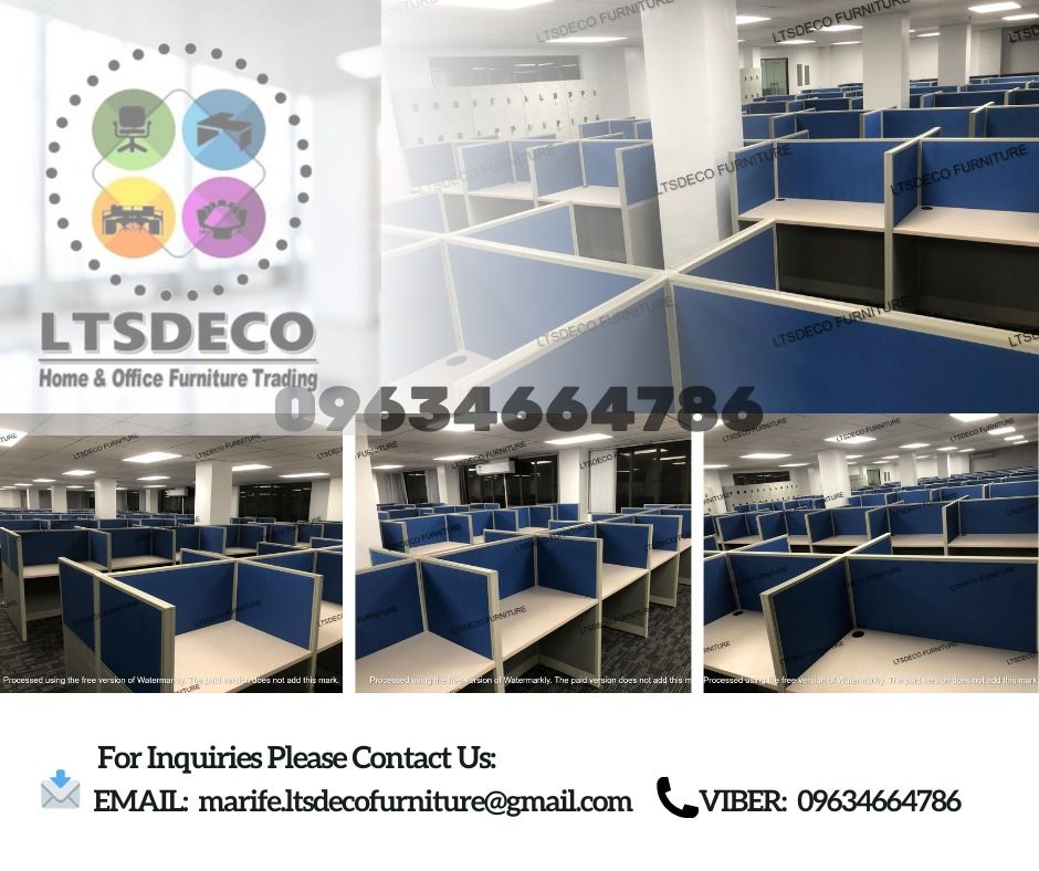 workstation table customized office partition furnitures (Category: Office Furniture & Fixtures) located in Caloocan City. Submitted by cheska.ltsdeco (Listing ID 1468351142, Image 1). Description: 👉Are you looking for WORKSTATION, MODULAR CUBICLES OFFICE PARTITION, and OFFICE FURNITURE SUPPLIER? LTSDECO Furniture, is direct supplier, manufacturer, and trusted provider of high quality, affordable and durable modular office divider partition, hom