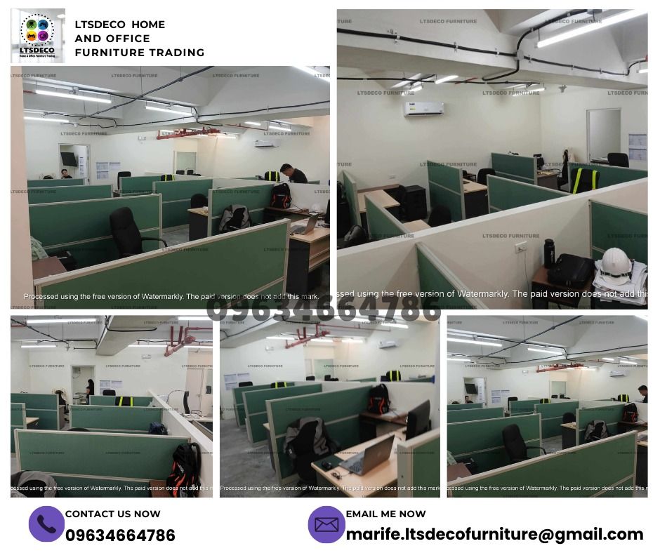 workstation table customized office partition furnitures (Category: Office Furniture & Fixtures) located in Caloocan City. Submitted by cheska.ltsdeco (Listing ID 1468351204, Image 1). Description: 👉Are you looking for WORKSTATION, MODULAR CUBICLES OFFICE PARTITION, and OFFICE FURNITURE SUPPLIER? LTSDECO Furniture, is direct supplier, manufacturer, and trusted provider of high quality, affordable and durable modular office divider partition, hom
