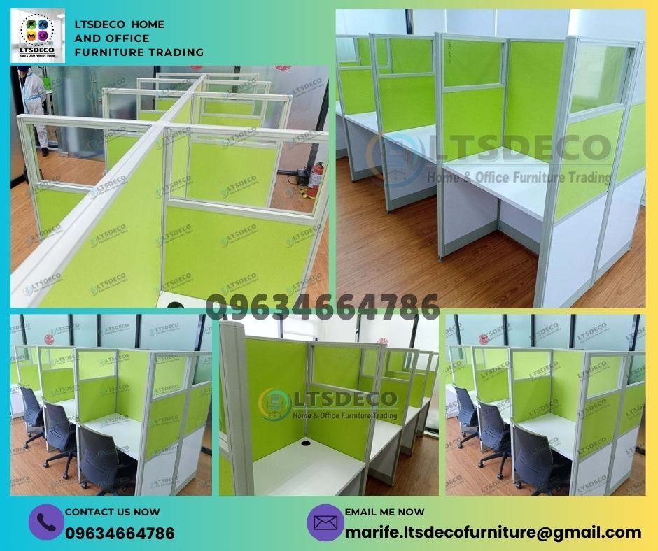 workstation table customized office partitin furnitures (Category: Office Furniture & Fixtures) located in Caloocan City. Submitted by cheska.ltsdeco (Listing ID 1468351989, Image 2). Description: 👉Are you looking for WORKSTATION, MODULAR CUBICLES OFFICE PARTITION, and OFFICE FURNITURE SUPPLIER? LTSDECO Furniture, is direct supplier, manufacturer, and trusted provider of high quality, affordable and durable modular office divider partition, home