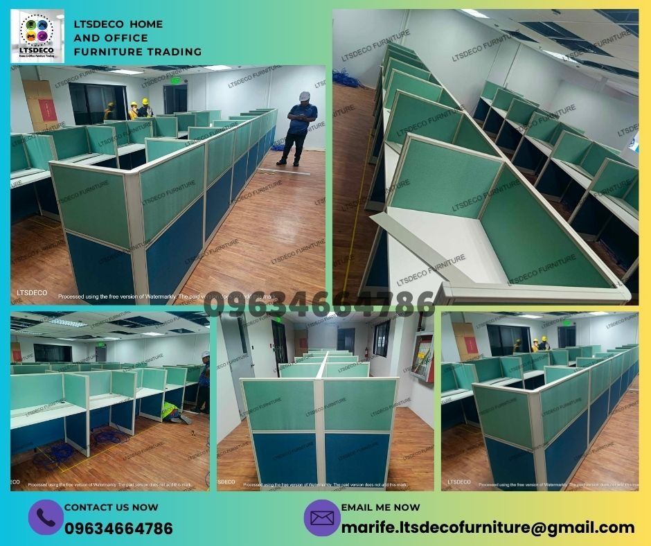 workstation table modular customized office partitions furniture (Category: Office Furniture & Fixtures) located in Caloocan City. Submitted by cheska.ltsdeco (Listing ID 1468352075, Image 2). Description: 👉Are you looking for WORKSTATION, MODULAR CUBICLES OFFICE PARTITION, and OFFICE FURNITURE SUPPLIER? LTSDECO Furniture, is direct supplier, manufacturer, and trusted provider of high quality, affordable and durable modular office divider partit