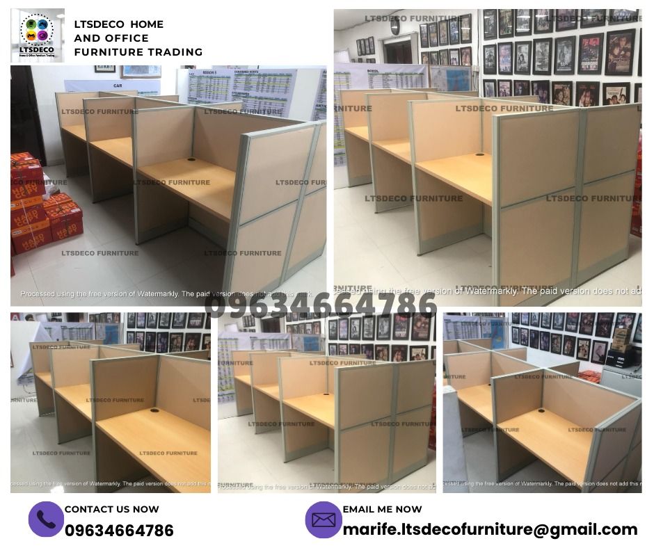 workstation table modular customized office partition furnitures (Category: Office Furniture & Fixtures) located in Quezon City. Submitted by lailace (Listing ID 1468355600, Image 1). Description: 👉Are you looking for WORKSTATION, MODULAR CUBICLES OFFICE PARTITION, and OFFICE FURNITURE SUPPLIER? LTSDECO Furniture, is direct supplier, manufacturer, and trusted provider of high quality, affordable and durable modular office divider partition, home